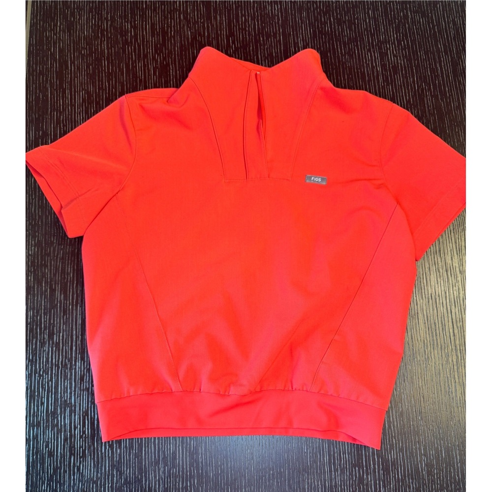 FIGS Torrella 1/4 Zip Scrub Top Hibiscus - XS